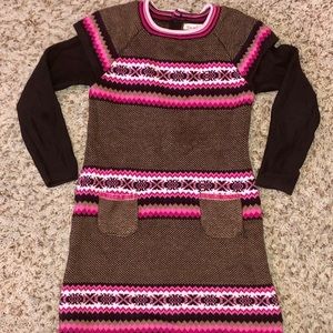 Savannah pink and brown dress- size 5T